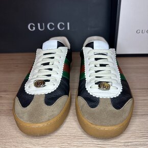 Pánske tenisky GUCCI G74 Web Low Leder 9G 43EU 9.5US - 2