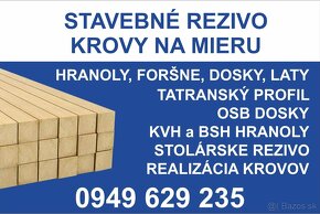 Stavebné rezivo NAJV7HODNEJŠIE CENY - 2