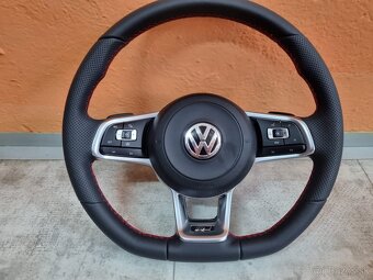 VOLANT VOLKSWAGEN R RLINE kožený ČERVENÉ PREŠÍVANIE - 2