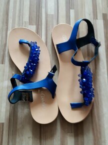 Letne sandalky modre 37 bez opátku - 2
