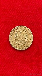 Zlatá 10 Marka 1877 C – Prusko - 2