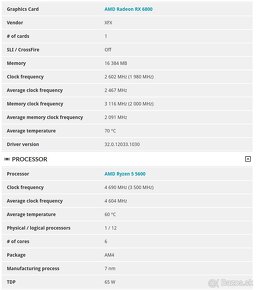 Herný PC AMD RYZEN 5 5600 / RX 6800 16GB / 32GB RAM / 1TB - 2