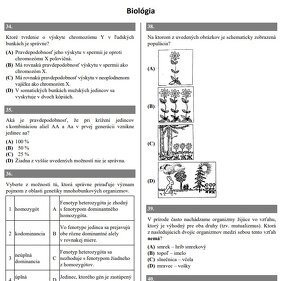 Scio testy biológia, chémia, všp 2024 máj + správne odpovede - 2