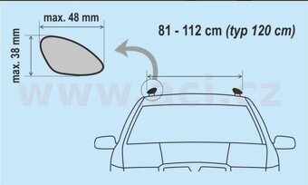 Pozdĺžny univerzálny strešný nosič 120cm (používané) - 2