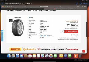 Zimné pneumatiky Bridgestone 275/50R20 Blizzak LM005 - 2