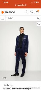 Pánsky oblek lindberg tuxedo blue - 2