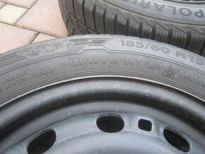 185/60R15 84T zimne pneu s pl. diskami Fabia, VW rozteč 100 - 2