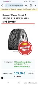 ZIMNE PNEU 235/45 R18 DUNLOP - 2