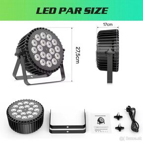 LED PAR reflektory RGBW+A 200W - 2