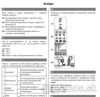 Scio testy biológia, chémia, všp 2024 máj + správne odpovede - 2