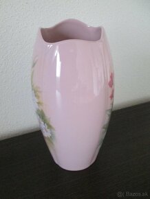 Retro váza ružový porcelán - 2