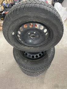 Plechové disky R15 5x100 5,5xJ15 ET40 , zimné pneu 185/65R15 - 2