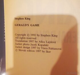 Stephen King /geraldova hra - 2