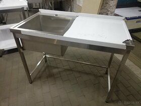 Nerezový gastro stôl s drezom , umývací stôl 1200х600х850mm - 2