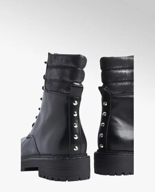 Dievčenské čierne vysoké topánky, veľkosť 35 - 2