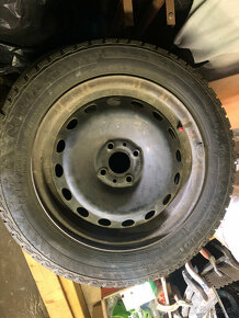 Zimné pneumatiky 185/65 R15 + plechové disky Fiat 4x98 - 2