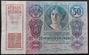 50 KORÚN ROK 1914 - RAKÚSKO-UHORSKO - VZÁCNA - 2