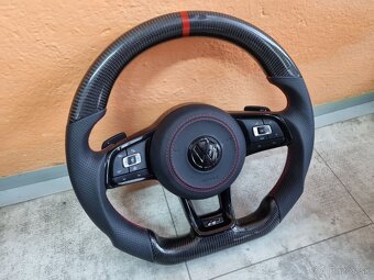 VOLANT VOLKSWAGEN R RLINE GTD GTI - KOZA / KARBÓN - 2