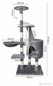 Škrabadlo pre mačky 118cm - 2