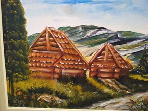 Velky obraz Tatry, olejomalba, 172x63cm - 2