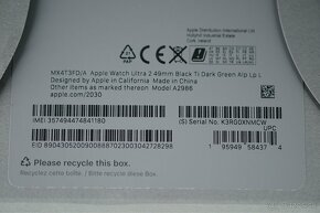 Apple Watch Ultra 2 49mm Black Ti Dark Green NOVÉ - 2