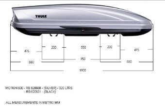 Strešný box THULE MOTION 600 - 2