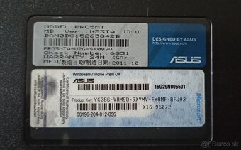 Predám klavesnicu na Asus Model PR05MT ver. N53TA - 2