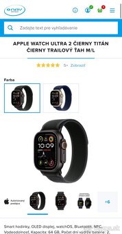 NA PREDAJNI Apple Watch Ultra 2 čierne trailový ťah M/L - 2