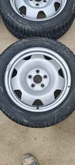 Plechové disky VW 5x120 a zimné Dunlop 215/60 R17C - 2