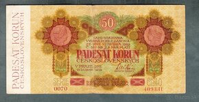 Staré bankovky 50 korun 1919 VELMI VZÁCNÁ - 2