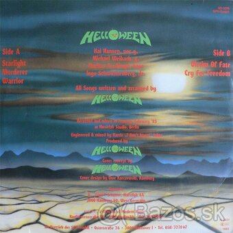 Lp HELLOWEEN  - Helloween /1985 - 2