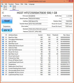 500GB HDD 2,5" 7200rpm - 2