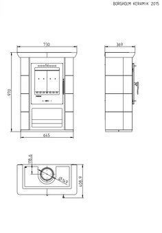 Krbové kachle BORGHOLM KERAMIK, gaštan - 2