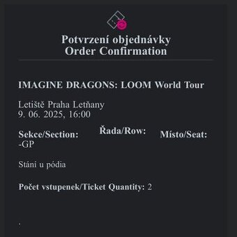 Imagine Dragons Přední Stání Praha 9.6.2025 - 2