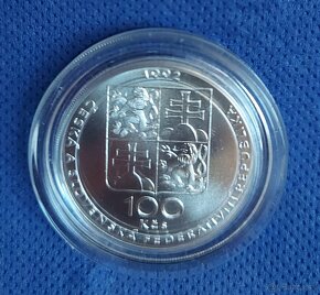 Strieborná pamätná minca 100Kčs, 1992 Lidice a Ležáky - 2