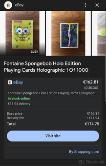 Fontaine Spongebob Holo Edition Playing Cards Holographic 1 - 2