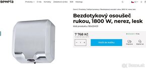 Bemeta nerezovy bezdotykovy susic ruk - novy PC 310 EUR - 2