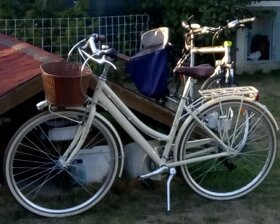 Predám zánovny dámsky bicykel Retro s predným a zadným nosič - 2