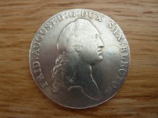 Vzácny strieborný toliar 1784 I.E.C. Sasko Fridrich August - 2