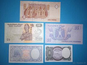 UNC Bankovky EGYPT - 1 Pound 5-50 Piastres 2007-2020 - 2