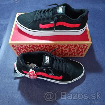 Nové Vans Faulkner black/red Skate tenisky 44 - 2