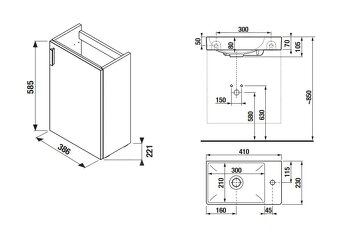 JIKA PETIT skrinka +umývadlo - 2