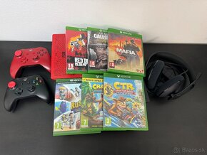 XBOX oneX, 2x ovládač, Elite ovládač, XBOX slúchadlá, 6x hry - 2