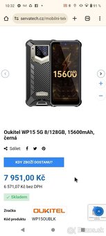 Oukitel WP15 8GB/ 128GB  15600mAh baterie - 2