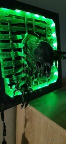 Alien Led 3d obraz - znížena cena - 2