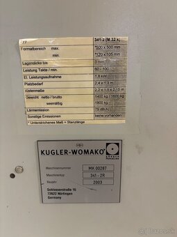 Perforovací poloautomat Kugler Womako341-2(M 32k) - 2