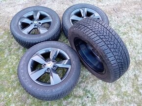 16" ALU 5x112 orig ŠKODA čierne + zimné 215/60 r16 do 9mm - 2