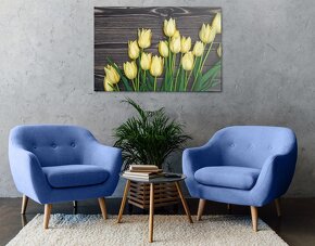 Obraz Žlté tulipány - 90  x 60 cm - 2