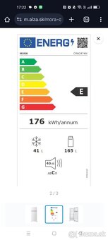 Chladnička s mrazničkou Mora - 2