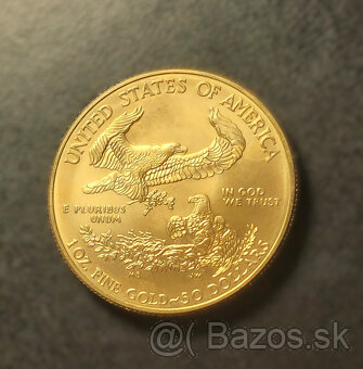 Zlatá invest minca, mince, American Eagle 1 oz, r. 2017 - 2